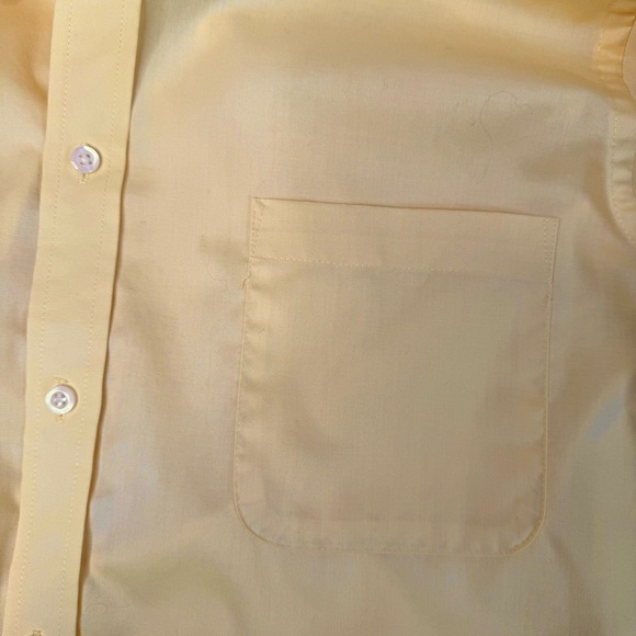 IZOD Quick Dry 16.5 Neck Men’s Regular Fit 34/35 Button Down Yellow Dress shirt - Picture 14 of 15